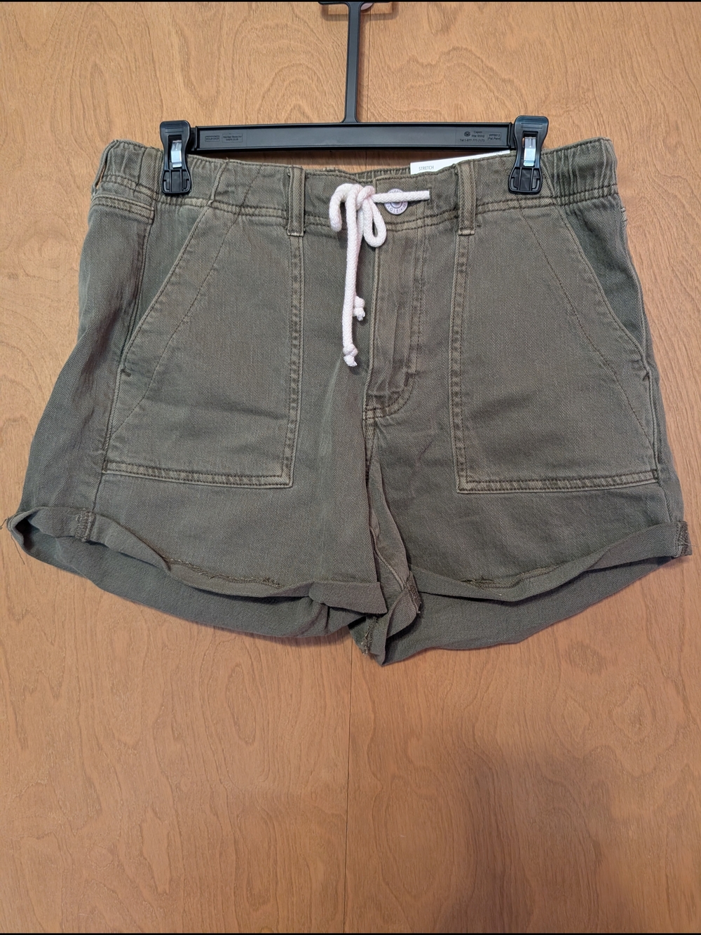American Eagle Women's Olive Drawstring Tomgirl Shorts Size 8